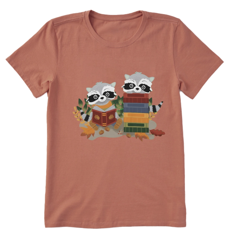 Pagewings Two Raccoons with Books Unisex Classic T-shirt
