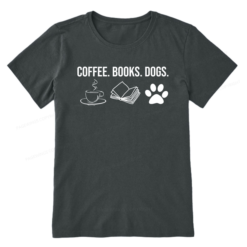 Pagewings Coffee Books and Dogs Unisex Classic T-shirt