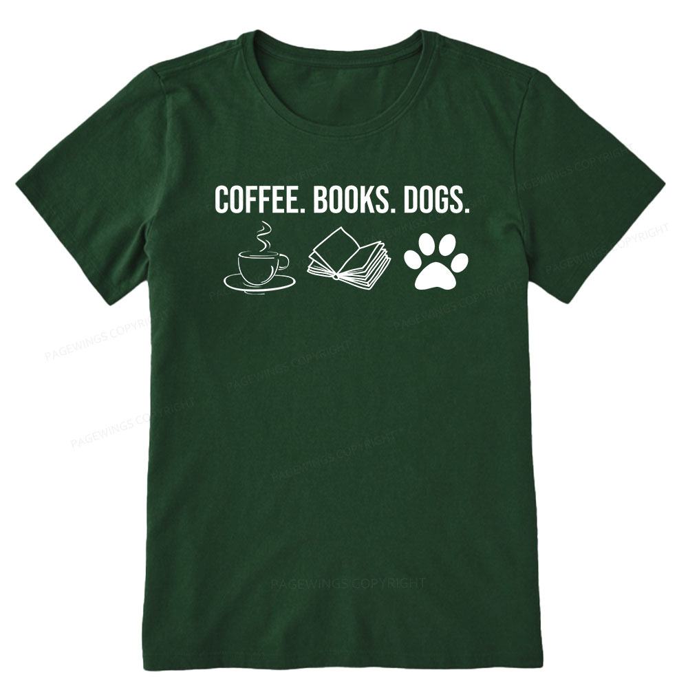 Pagewings Coffee Books and Dogs Unisex Classic T-shirt