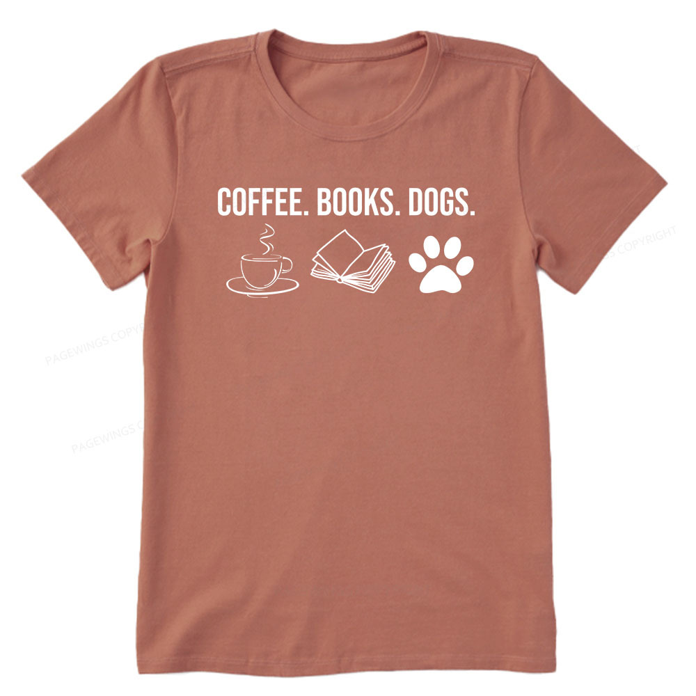 Pagewings Coffee Books and Dogs Unisex Classic T-shirt