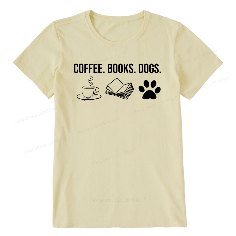Pagewings Coffee Books and Dogs Unisex Classic T-shirt