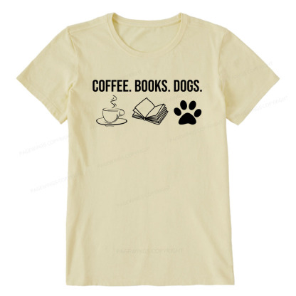 Pagewings Coffee Books and Dogs Unisex Classic T-shirt