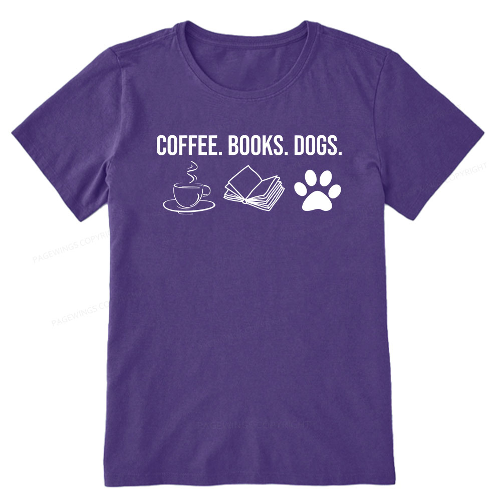 Pagewings Coffee Books and Dogs Unisex Classic T-shirt
