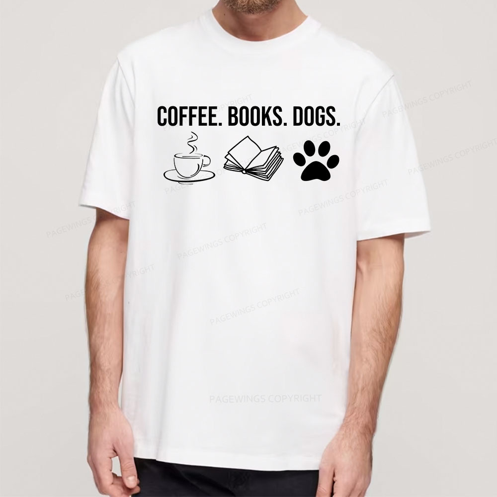 Pagewings Coffee Books and Dogs Unisex Classic T-shirt