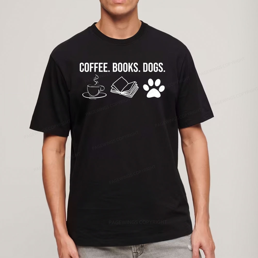 Pagewings Coffee Books and Dogs Unisex Classic T-shirt