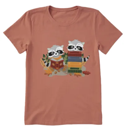 Pagewings Two Raccoons with Books Unisex Classic T-shirt