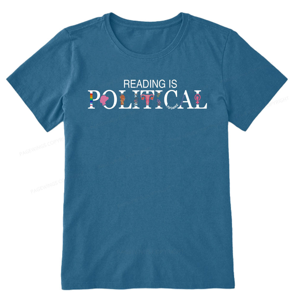 Pagewings Reading is Political Comfort Colors Fantasy Unisex Classic T-shirt