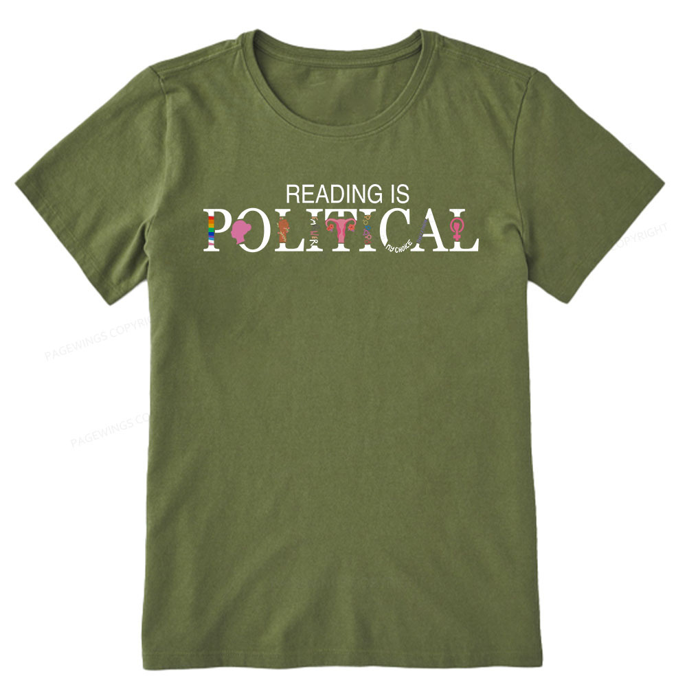Pagewings Reading is Political Comfort Colors Fantasy Unisex Classic T-shirt