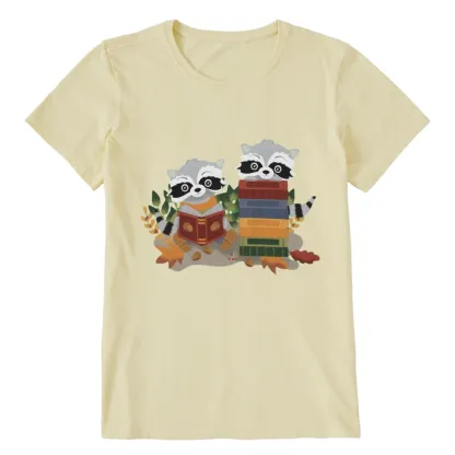 Pagewings Two Raccoons with Books Unisex Classic T-shirt