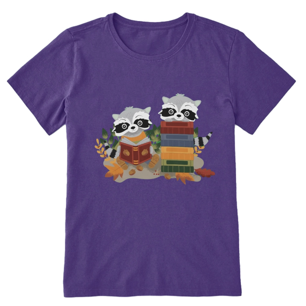 Pagewings Two Raccoons with Books Unisex Classic T-shirt