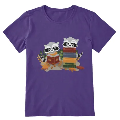 Pagewings Two Raccoons with Books Unisex Classic T-shirt