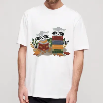 Pagewings Two Raccoons with Books Unisex Classic T-shirt