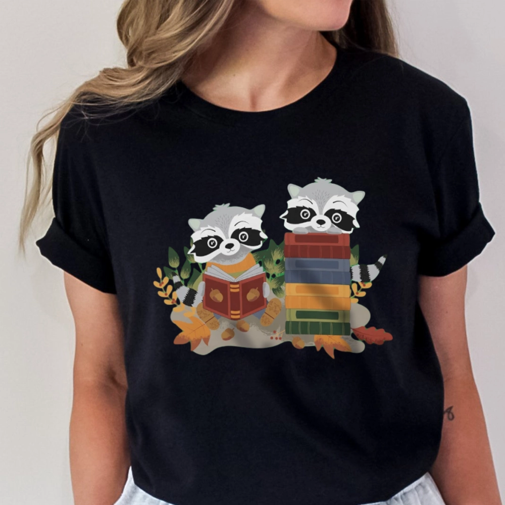 Pagewings Two Raccoons with Books Unisex Classic T-shirt
