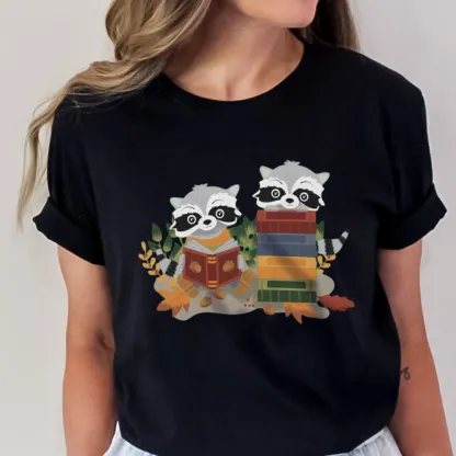 Pagewings Two Raccoons with Books Unisex Classic T-shirt