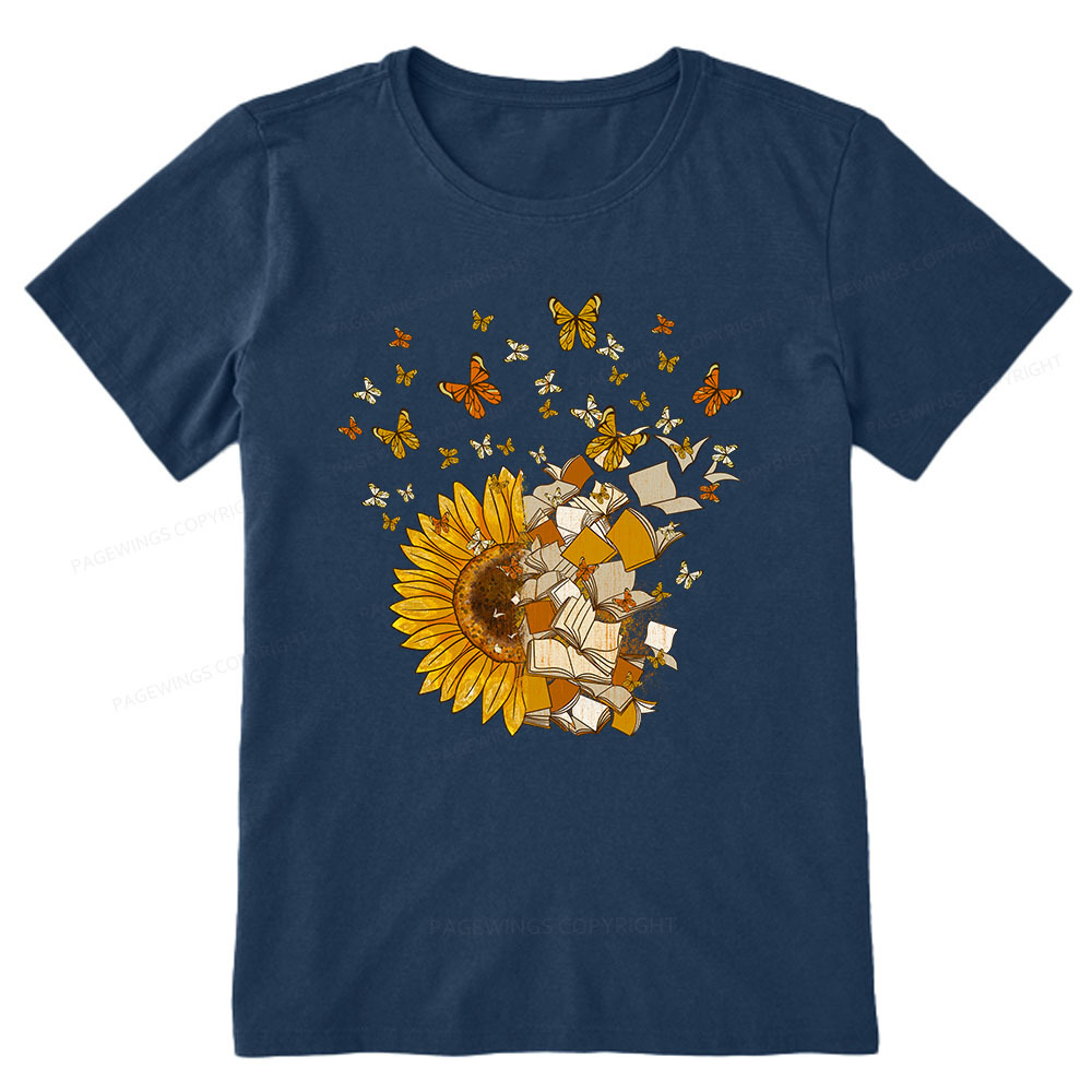 Pagewings Sunflower And Book Harmony Unisex Classic T-shirt