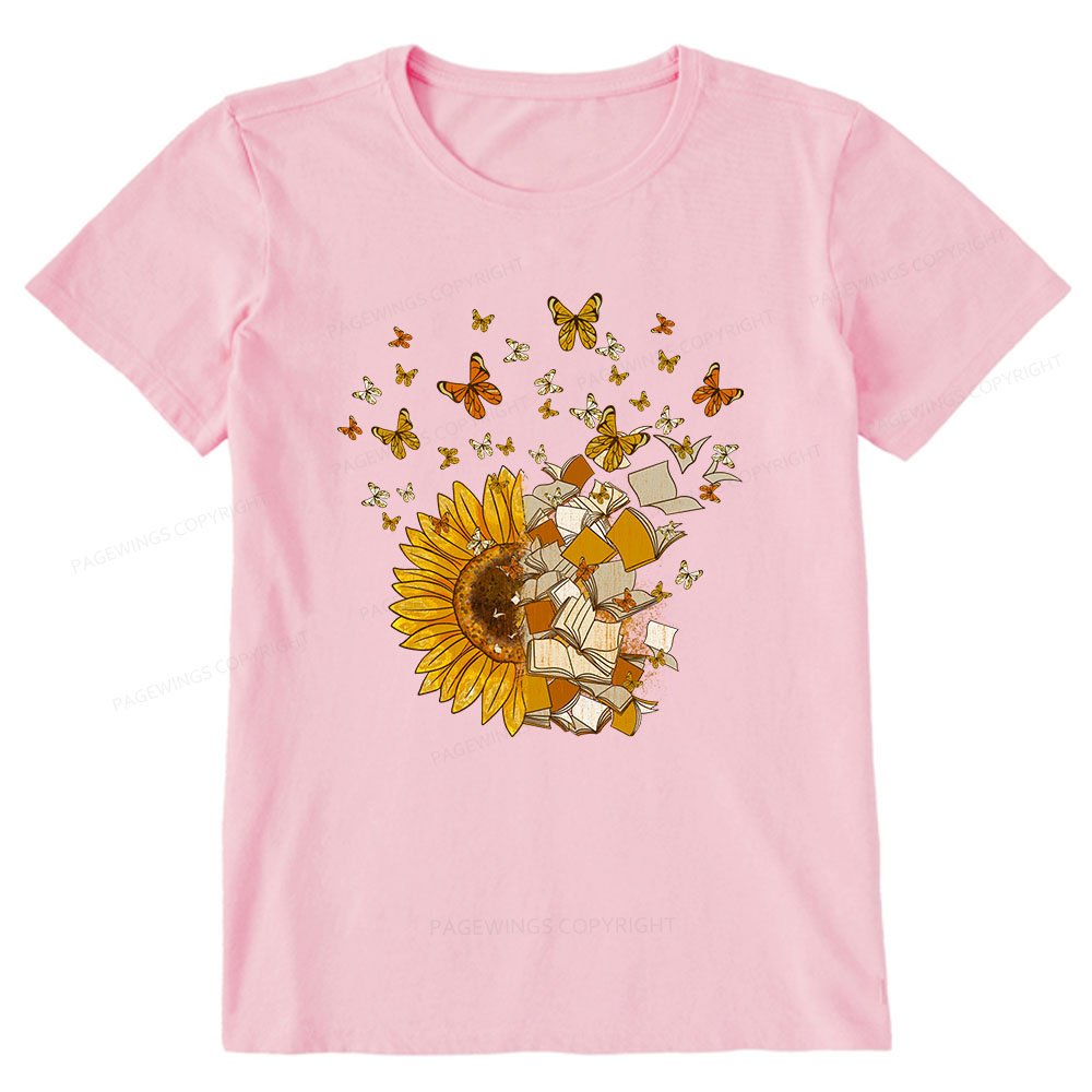Pagewings Sunflower And Book Harmony Unisex Classic T-shirt