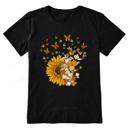 Pagewings Sunflower And Book Harmony Unisex Classic T-shirt