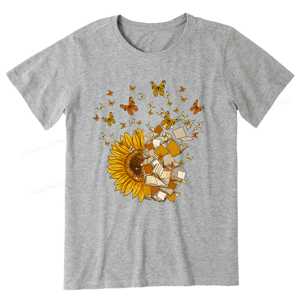 Pagewings Sunflower And Book Harmony Unisex Classic T-shirt