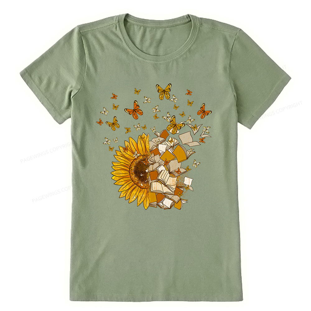 Pagewings Sunflower And Book Harmony Unisex Classic T-shirt