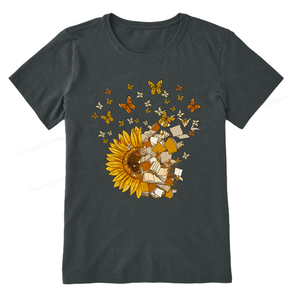 Pagewings Sunflower And Book Harmony Unisex Classic T-shirt
