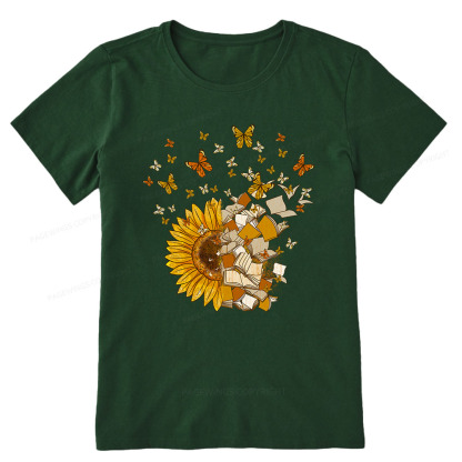 Pagewings Sunflower And Book Harmony Unisex Classic T-shirt
