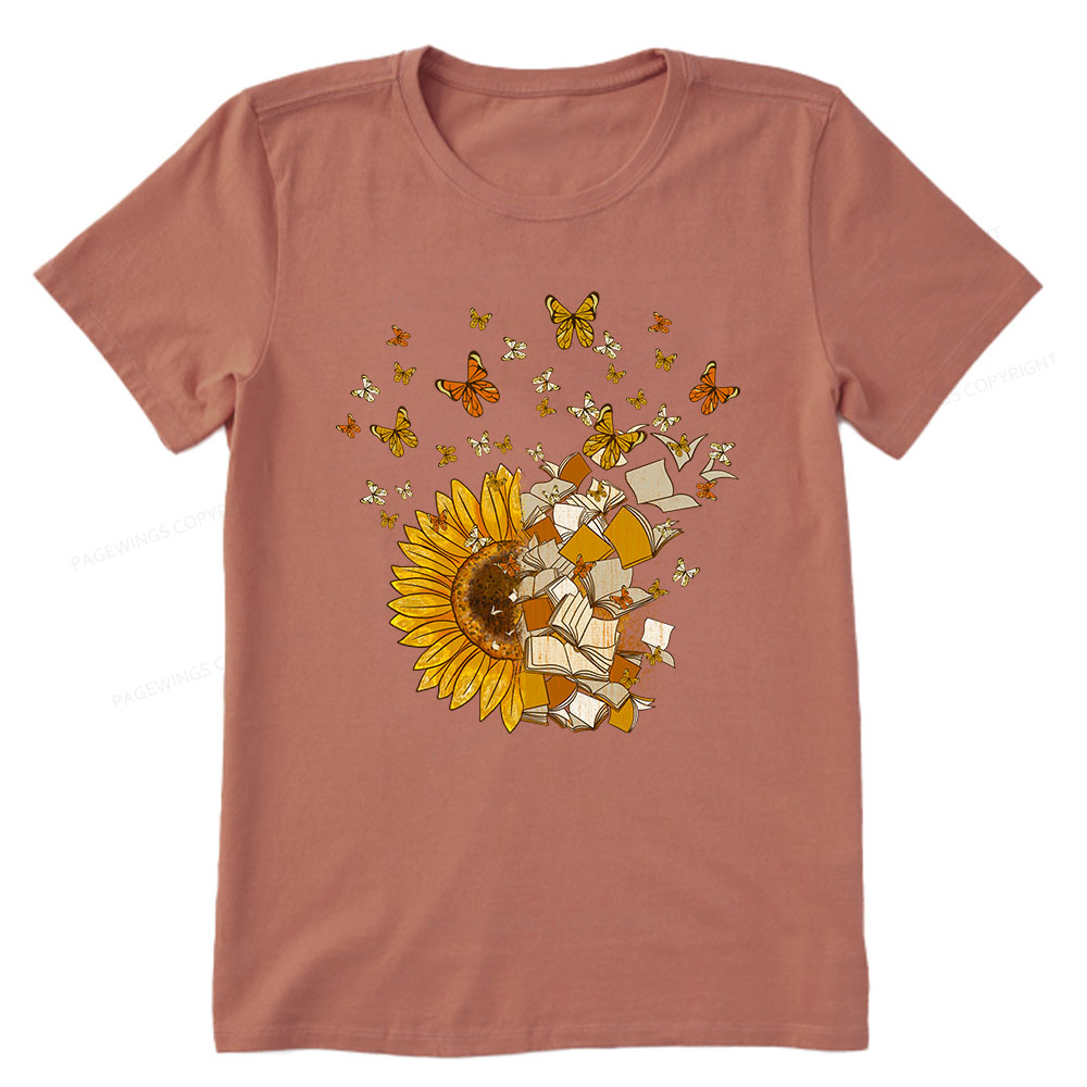 Pagewings Sunflower And Book Harmony Unisex Classic T-shirt