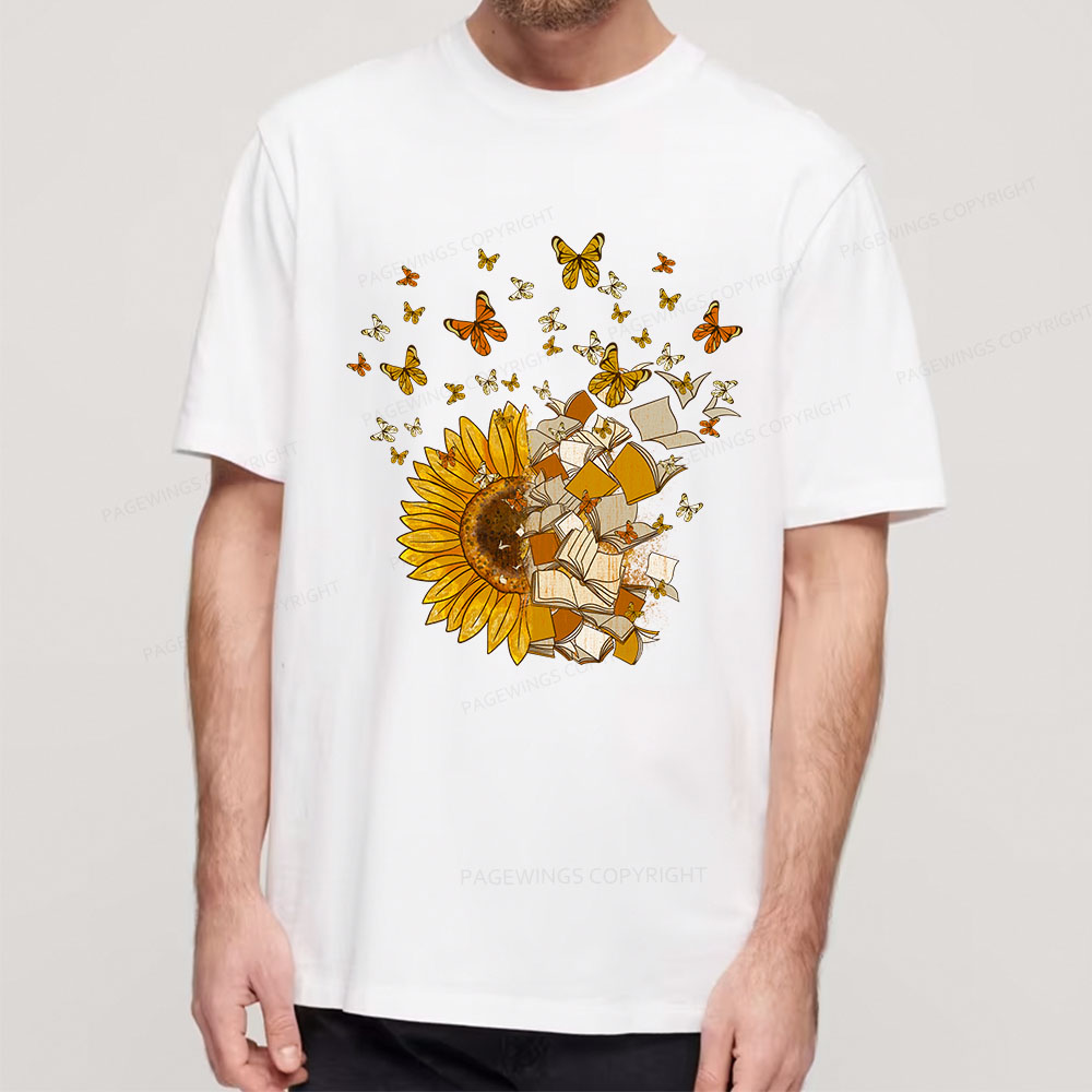 Pagewings Sunflower And Book Harmony Unisex Classic T-shirt
