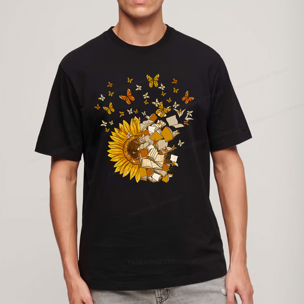 Pagewings Sunflower And Book Harmony Unisex Classic T-shirt