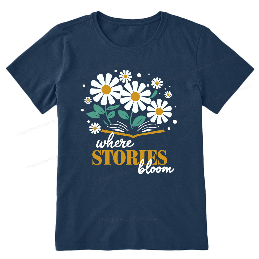 Pagewings Where Stories Bloom Unisex Tee Unisex Classic T-shirt