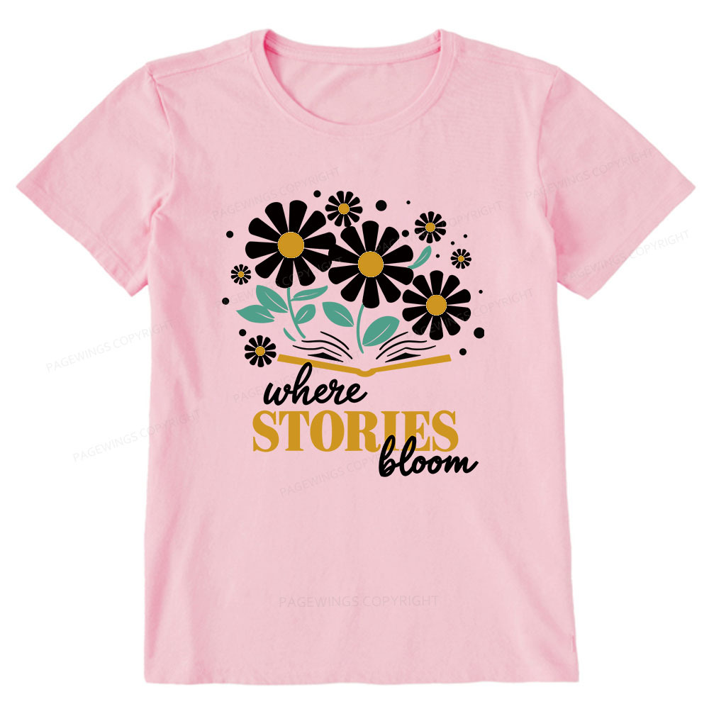 Pagewings Where Stories Bloom Unisex Tee Unisex Classic T-shirt