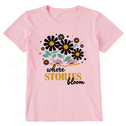 Pagewings Where Stories Bloom Unisex Tee Unisex Classic T-shirt
