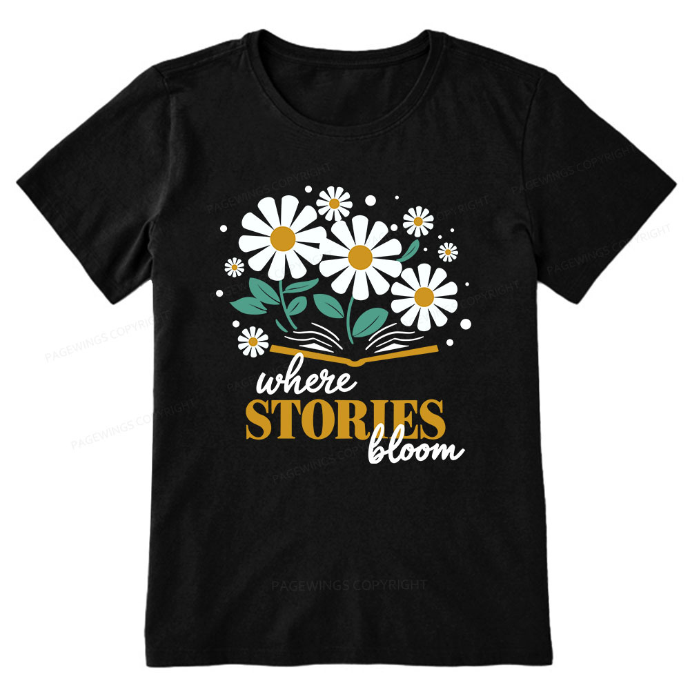 Pagewings Where Stories Bloom Unisex Tee Unisex Classic T-shirt