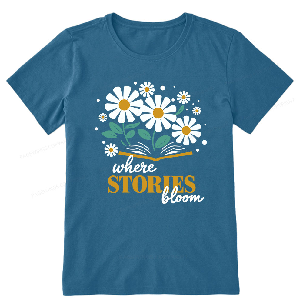 Pagewings Where Stories Bloom Unisex Tee Unisex Classic T-shirt