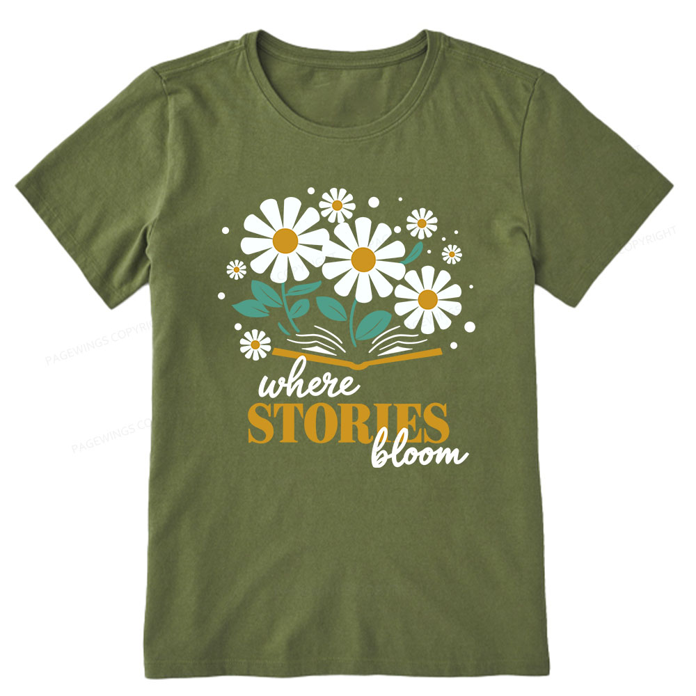 Pagewings Where Stories Bloom Unisex Tee Unisex Classic T-shirt