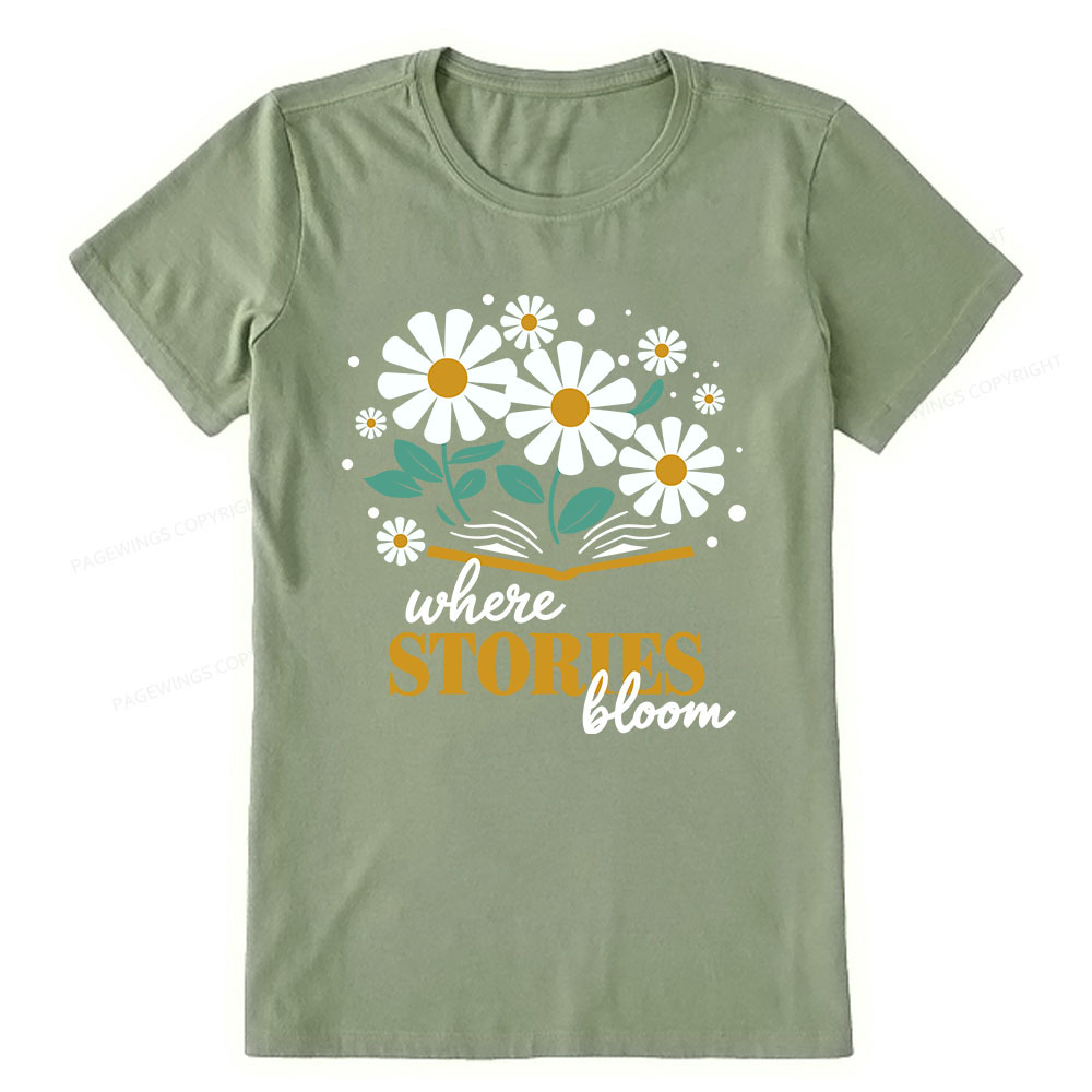 Pagewings Where Stories Bloom Unisex Tee Unisex Classic T-shirt