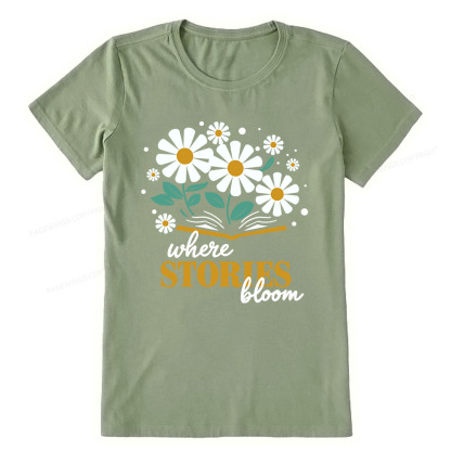 Pagewings Where Stories Bloom Unisex Tee Unisex Classic T-shirt