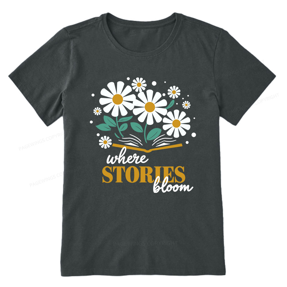 Pagewings Where Stories Bloom Unisex Tee Unisex Classic T-shirt