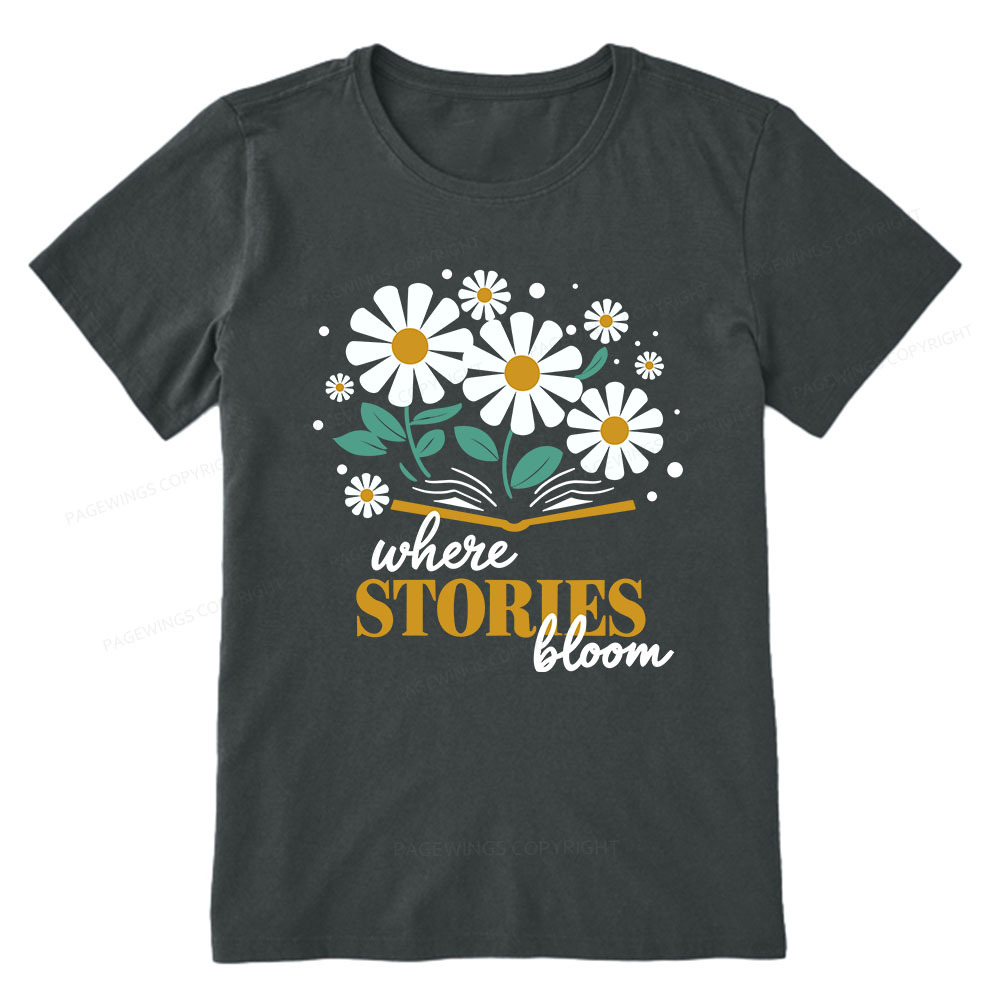 Pagewings Where Stories Bloom Unisex Tee Unisex Classic T-shirt