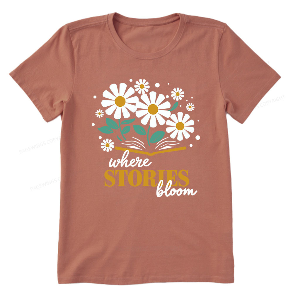 Pagewings Where Stories Bloom Unisex Tee Unisex Classic T-shirt