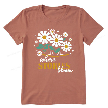 Pagewings Where Stories Bloom Unisex Tee Unisex Classic T-shirt