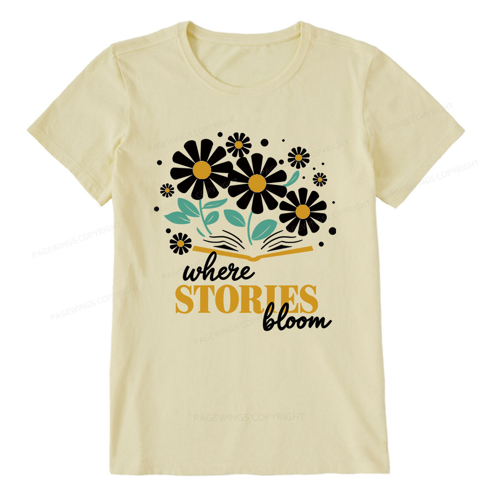 Pagewings Where Stories Bloom Unisex Tee Unisex Classic T-shirt