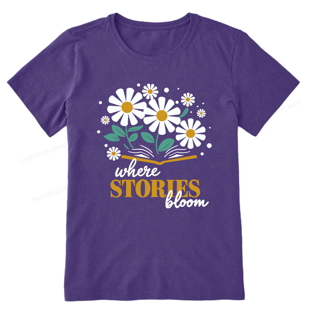 Pagewings Where Stories Bloom Unisex Tee Unisex Classic T-shirt