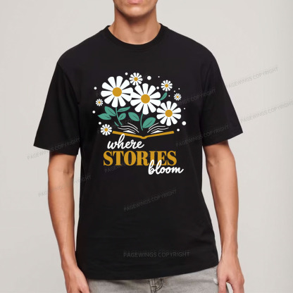 Pagewings Where Stories Bloom Unisex Tee Unisex Classic T-shirt