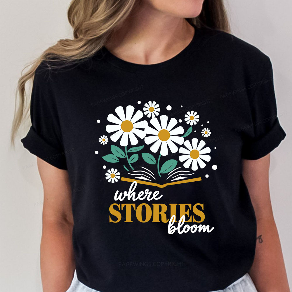 Pagewings Where Stories Bloom Unisex Tee Unisex Classic T-shirt
