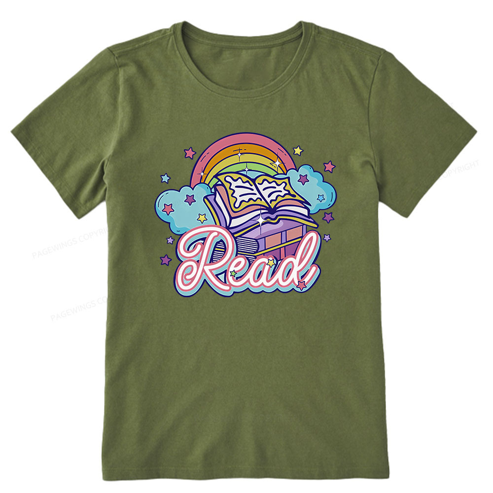 Pagewings Rainbow Book Lover Unisex Classic T-shirt