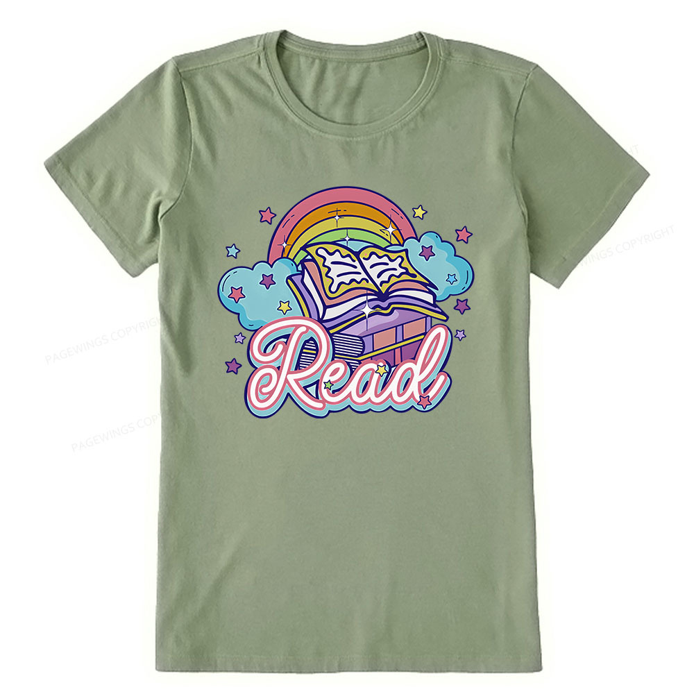Pagewings Rainbow Book Lover Unisex Classic T-shirt