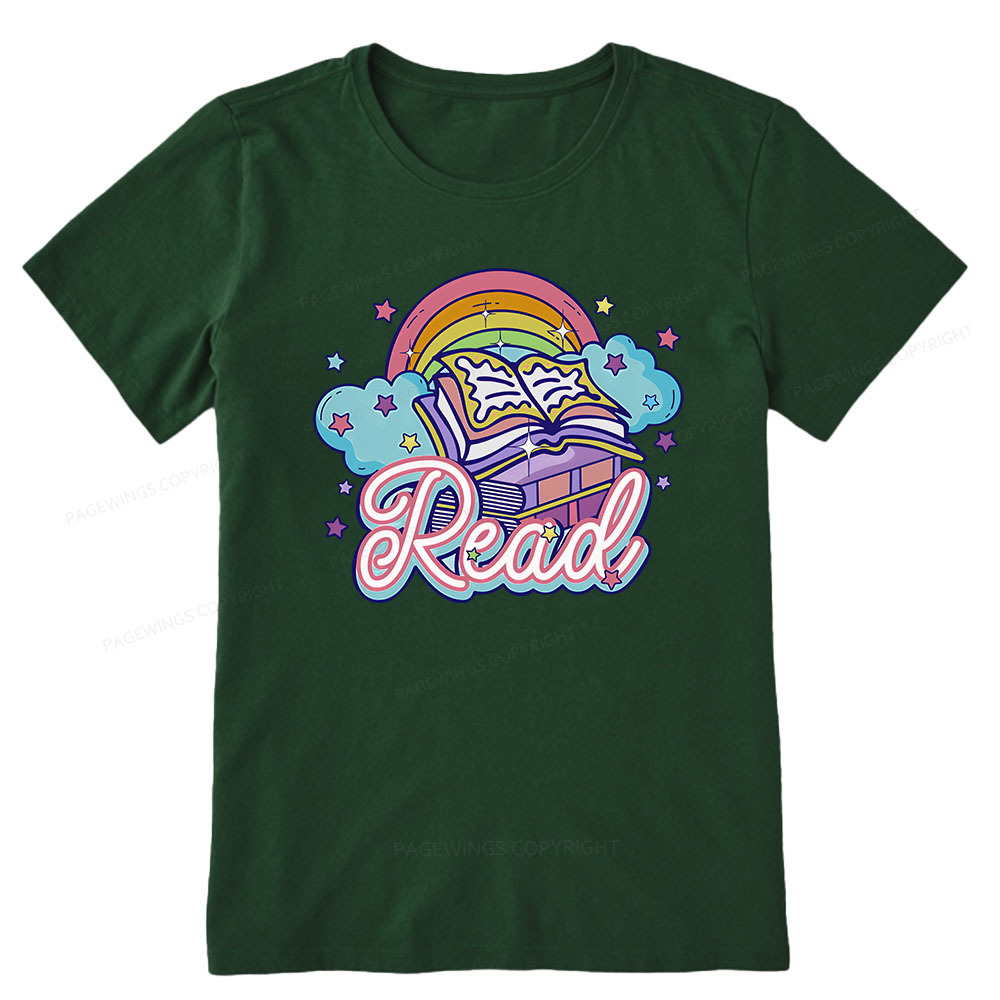 Pagewings Rainbow Book Lover Unisex Classic T-shirt
