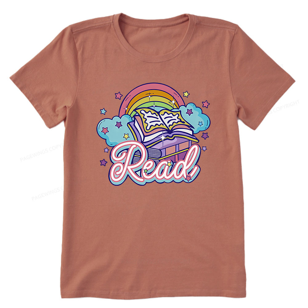 Pagewings Rainbow Book Lover Unisex Classic T-shirt