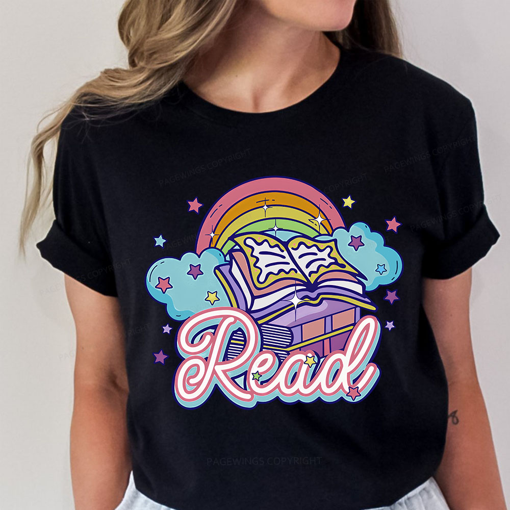 Pagewings Rainbow Book Lover Unisex Classic T-shirt