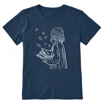 Pagewings A Girl Who Loves To Read Unisex Classic T-shirt